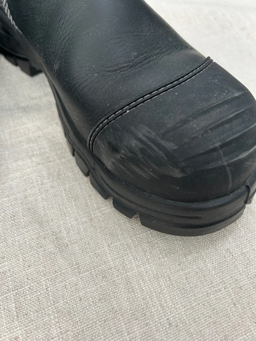 Blundstone #990 Unisex Steel Toe Work Boots Black Chelsea Slip-On - Picture 8 of 15